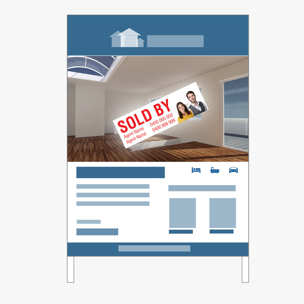 Sold By Sticker With Agent Photo (Rectangle) - PRD