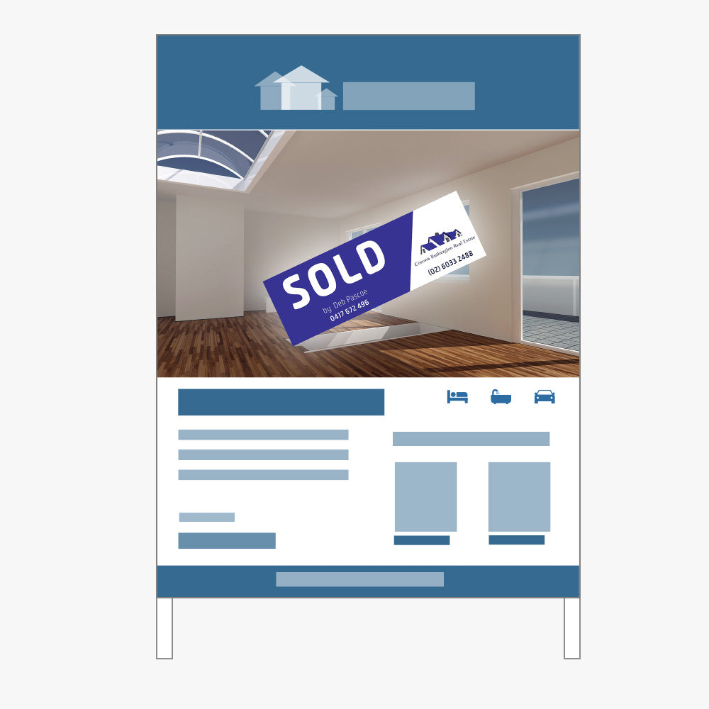 Sold by Sticker (Rectangle) - Corowa Rutherglen Real Estate - Deb