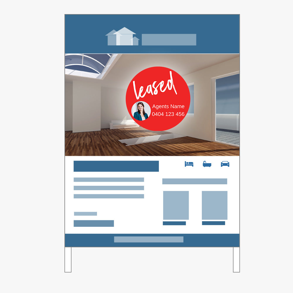 Custom Leased Sticker - Elders Real Estate (Round)