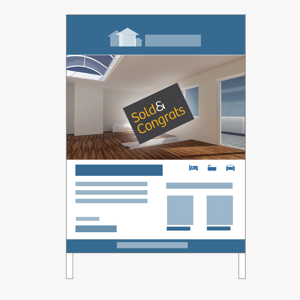 Sold & Congrats Sticker (Rectangle) - Raine & Horne