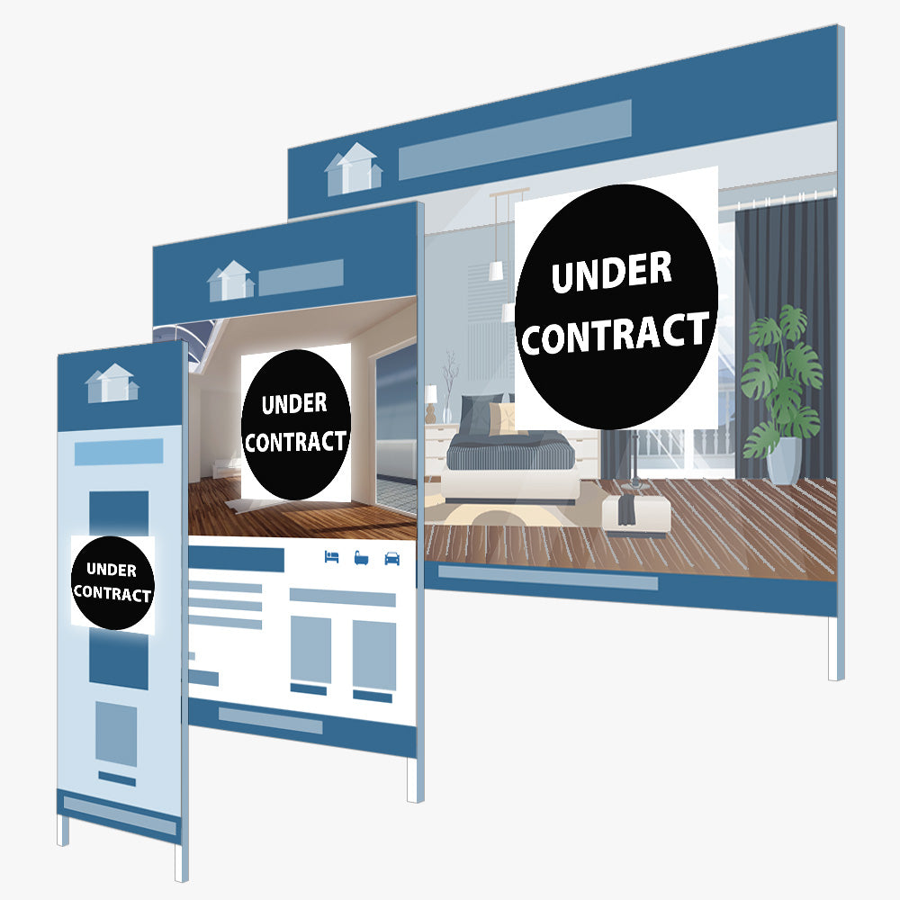 Under Contract Sticker (Round) (Black) - Zoom Real Estate