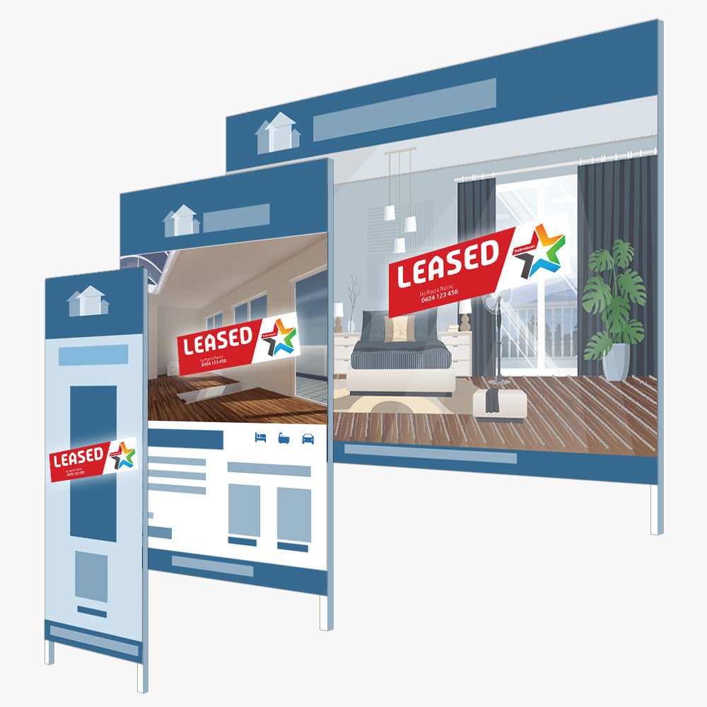 Leased by Sticker with Logo (Rectangle) - Professionals