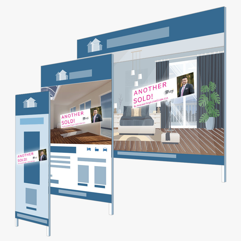 ANOTHER SOLD Sticker (Rectangle) - Waratah Estate Agents - Amarjeet Singh