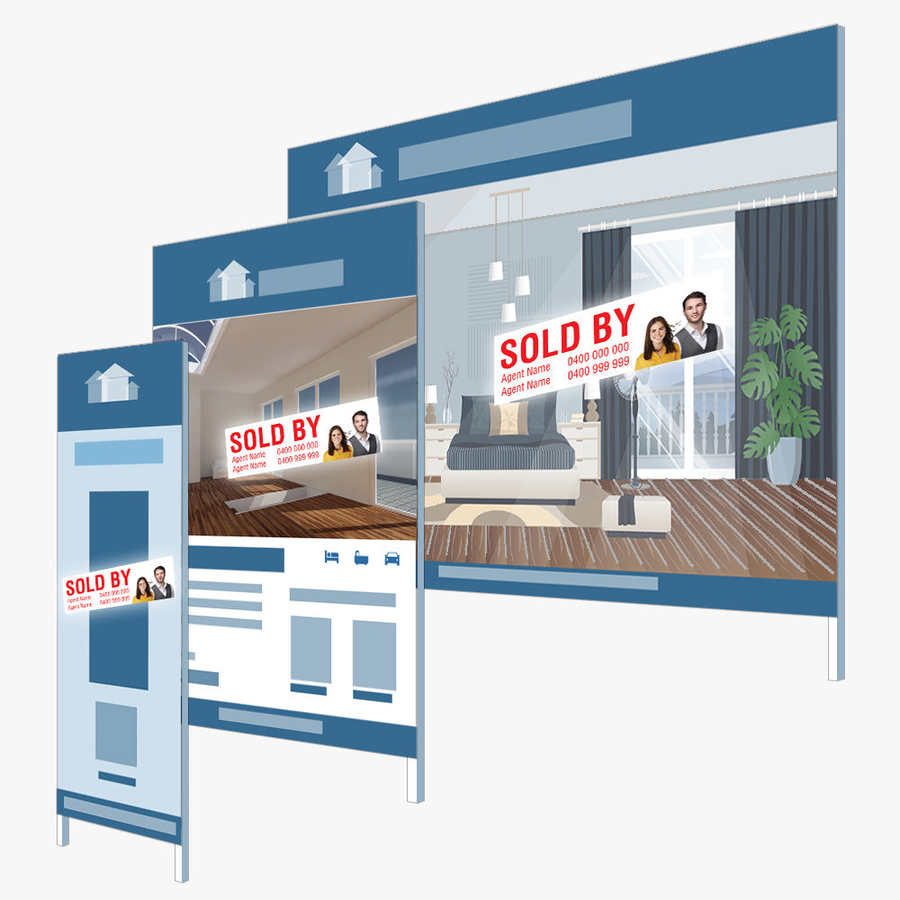 Sold By Sticker With Agent Photo (Rectangle) - PRD