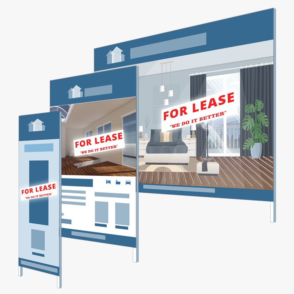 For Lease Sticker (Rectangle) - Burns and Burns