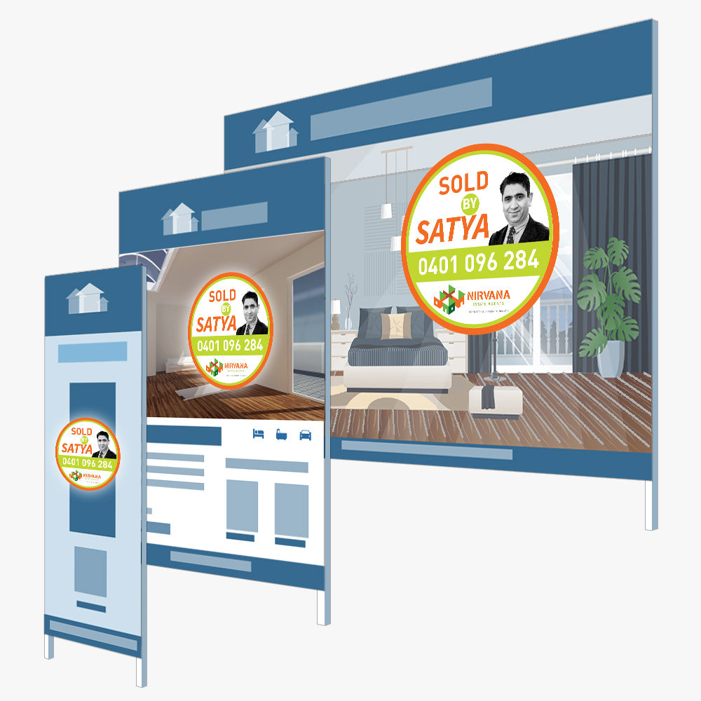 Custom Sold by Sticker - Nirvana Estate Agents (Round)