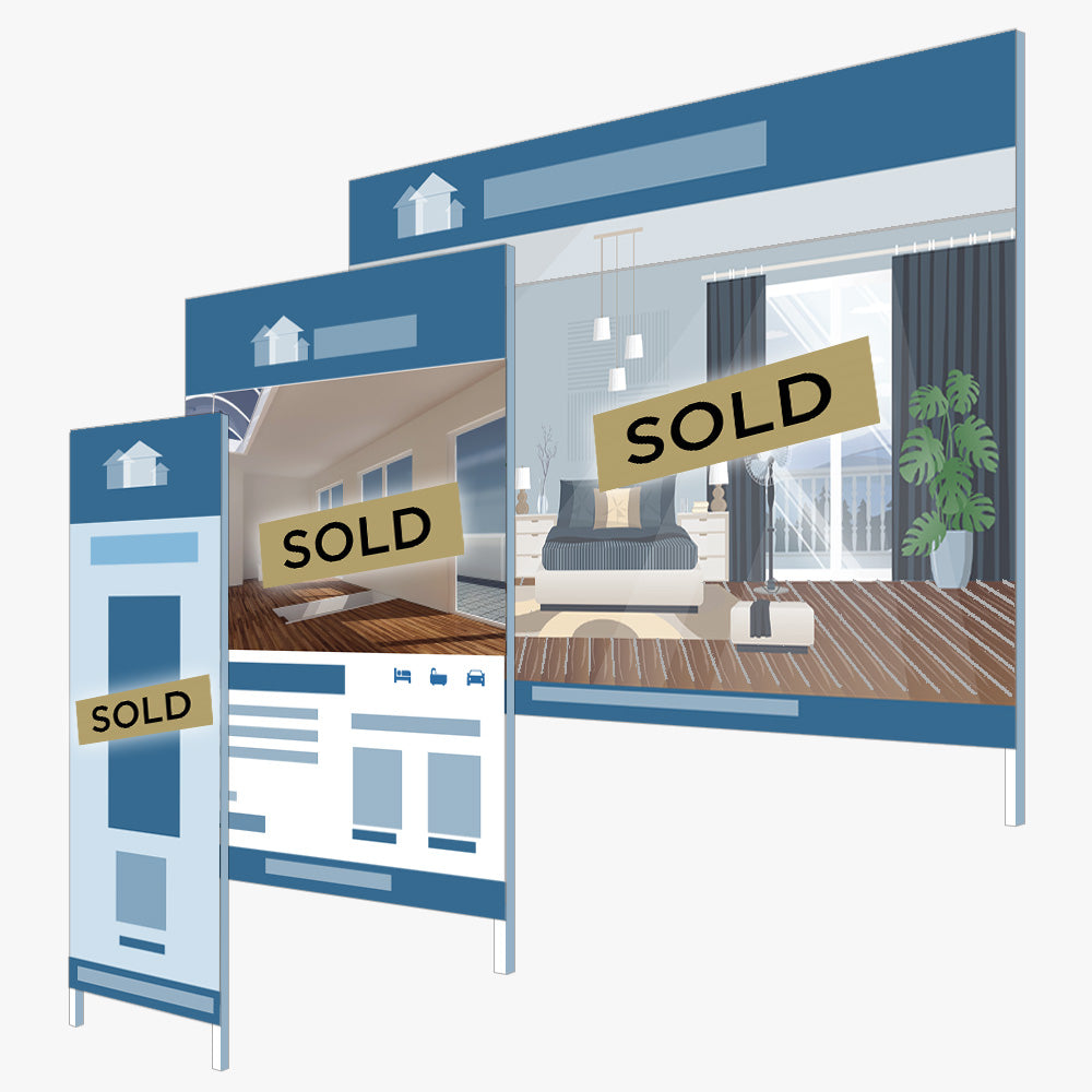Sold Stickers - Century 21 - Black (Rectangle)