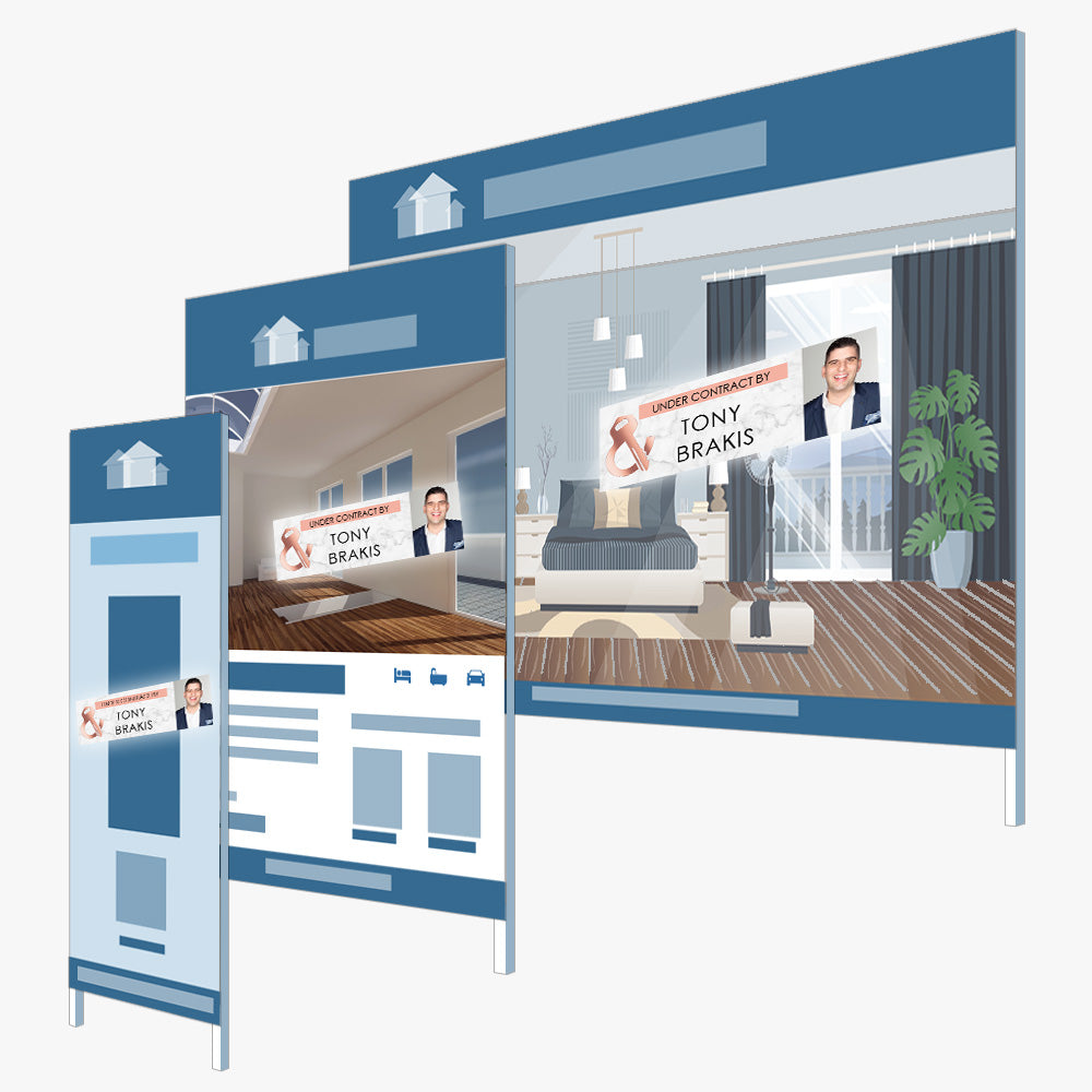 UNDER CONTRACT Sticker (Rectangle) - Leased & Sold - Tony