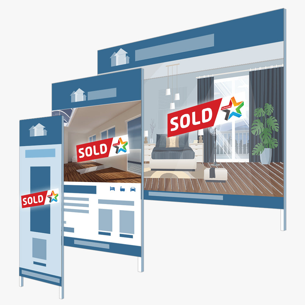 Sold Sticker with Logo (Rectangle) - Professionals