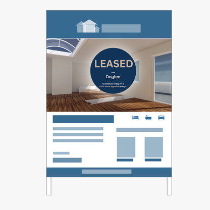 LEASED Sticker (Round)- Dayten Property: how to apply it
