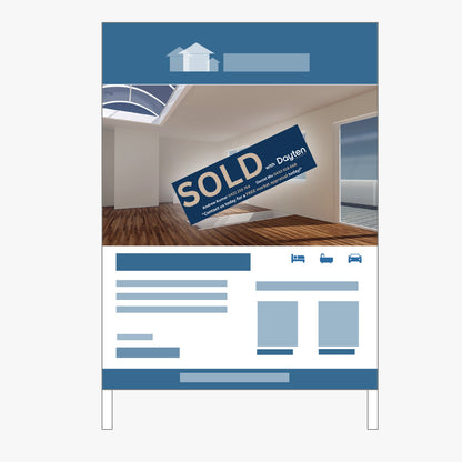 SOLD Sticker (Rectangle) - Dayten Property: how to apply it