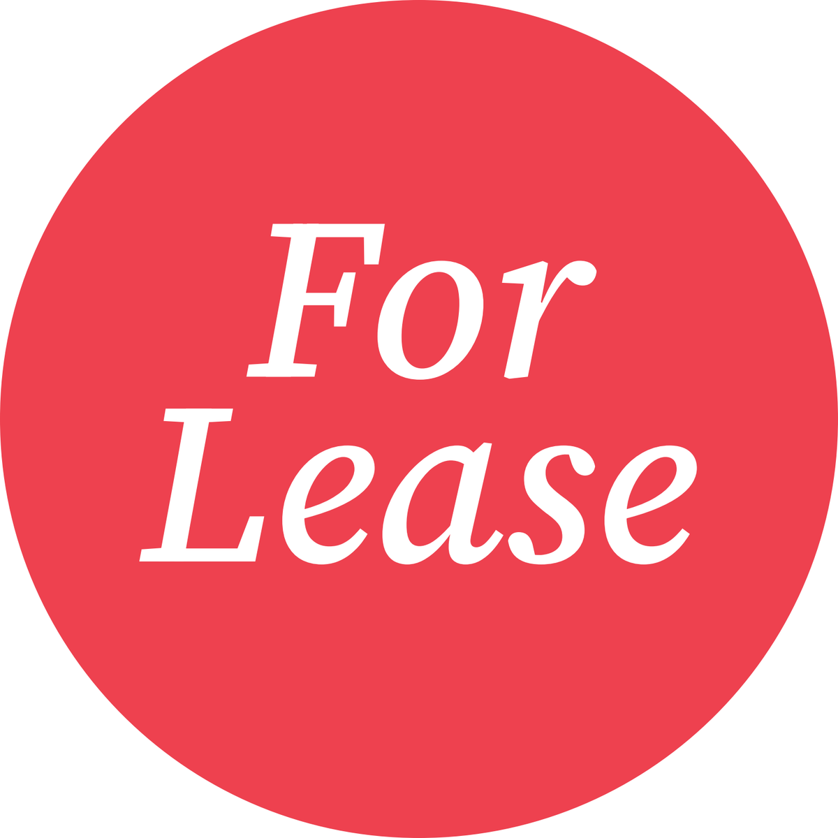 Professionals For Lease sticker 320mm