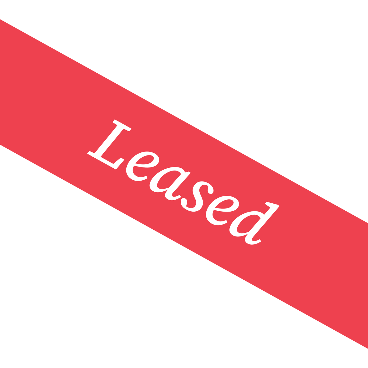 Professionals Leased Sash sticker 600x1800mm