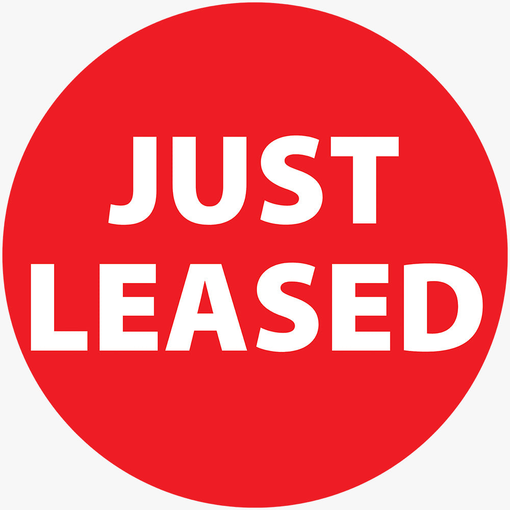 Generic JUST LEASED Sticker (ROUND) - Red