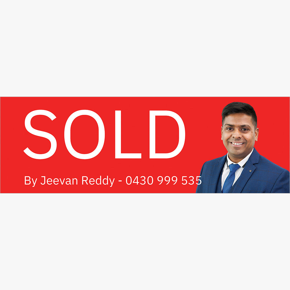 SOLD by Jeevan Reddy Sticker (Rectangle) - New Era Real Estate