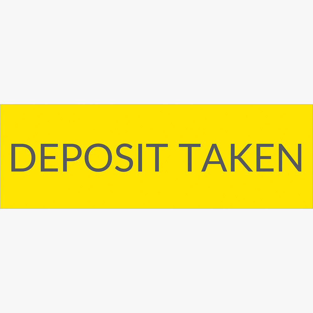 Deposit Taken Sticker With Yellow Background (Rectangle)