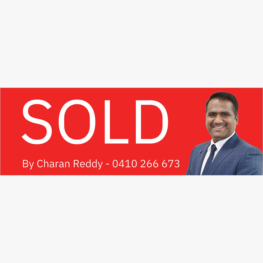 SOLD by Charan Reddy Sticker (Rectangle) - New Era Real Estate