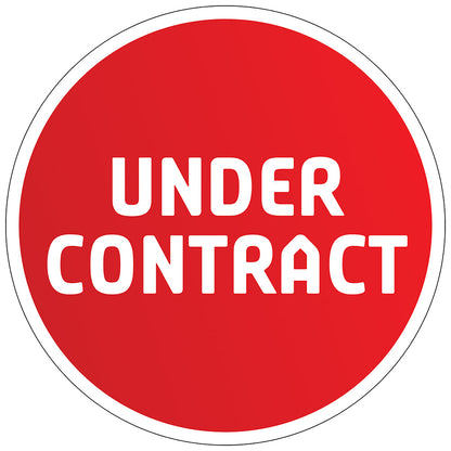 Under Contract Sticker (Round) - Red Gradient with White Border: design artwork