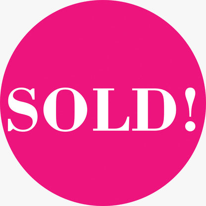 Sold Sticker (Round) - Pink_Bodoni: design artwork
