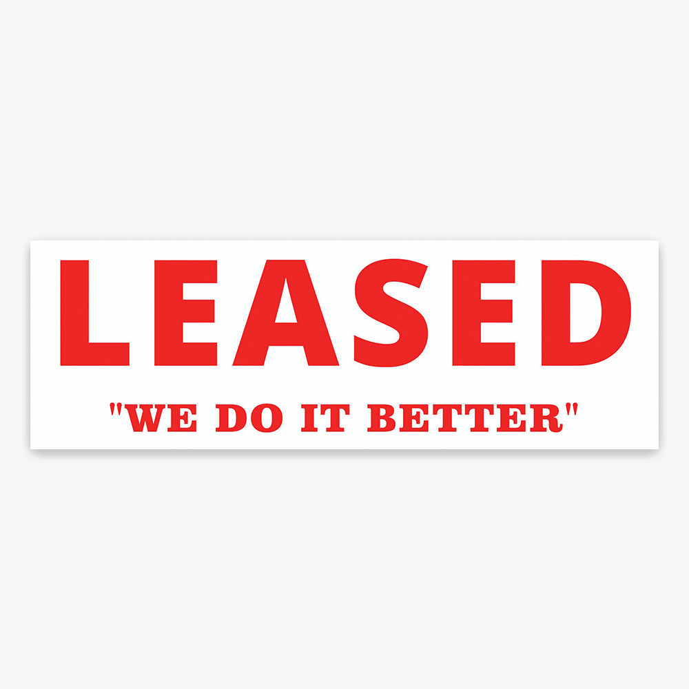 Leased Sticker (Rectangle) - Burns and Burns