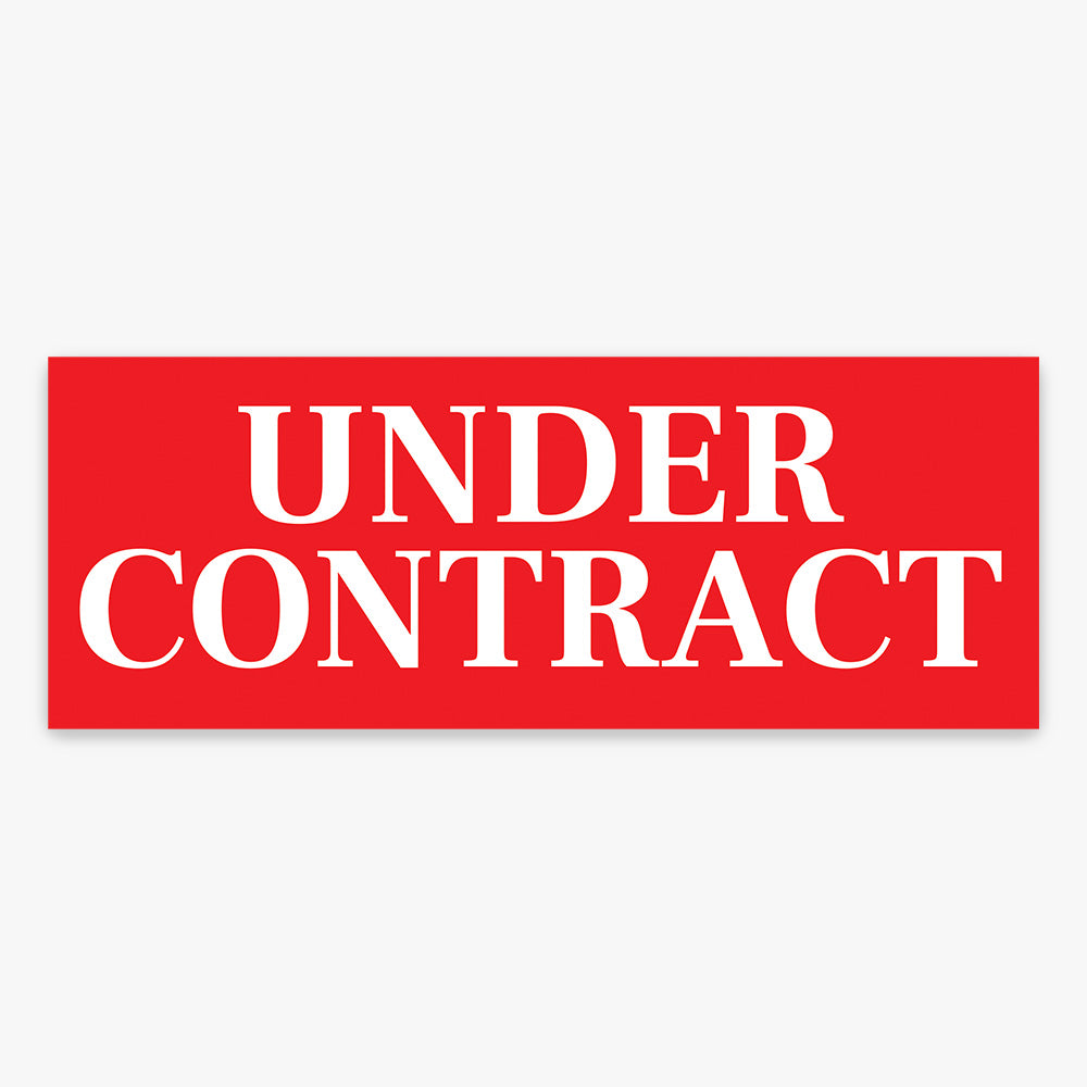 Under Contract Sticker (Rectangle) - Frank Ruhl Libre