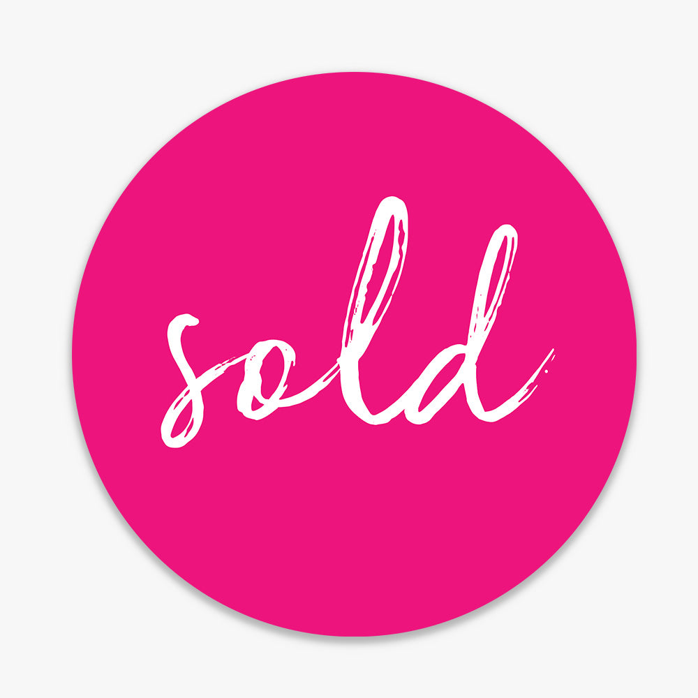 Sold Sticker (Round) - Pink_Broadcast Matter