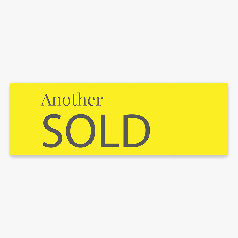 Sold Sticker With Yellow Background (Rectangle)