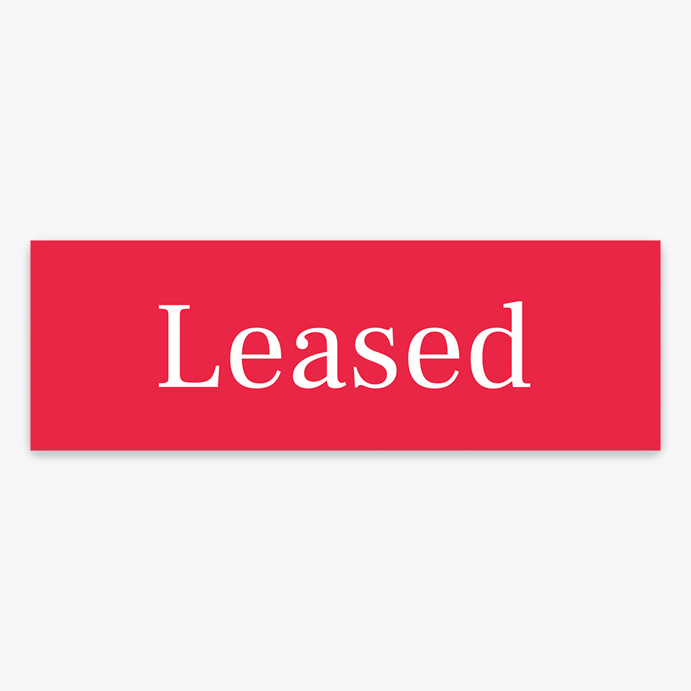 Leased Sticker (Rectangle) - R&W