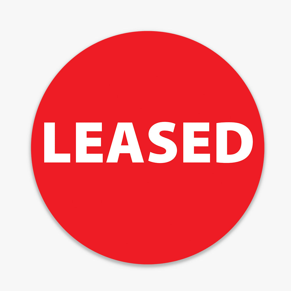 Generic LEASED Sticker (ROUND) - Red