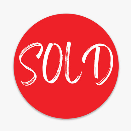 Generic Sticker (Round) (Multi Colour) - Brightwall shown on a real estate signboard
