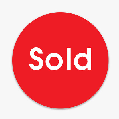 Generic Sold Sticker Multi Colour (Round)- Avant Garde shown on a real estate signboard
