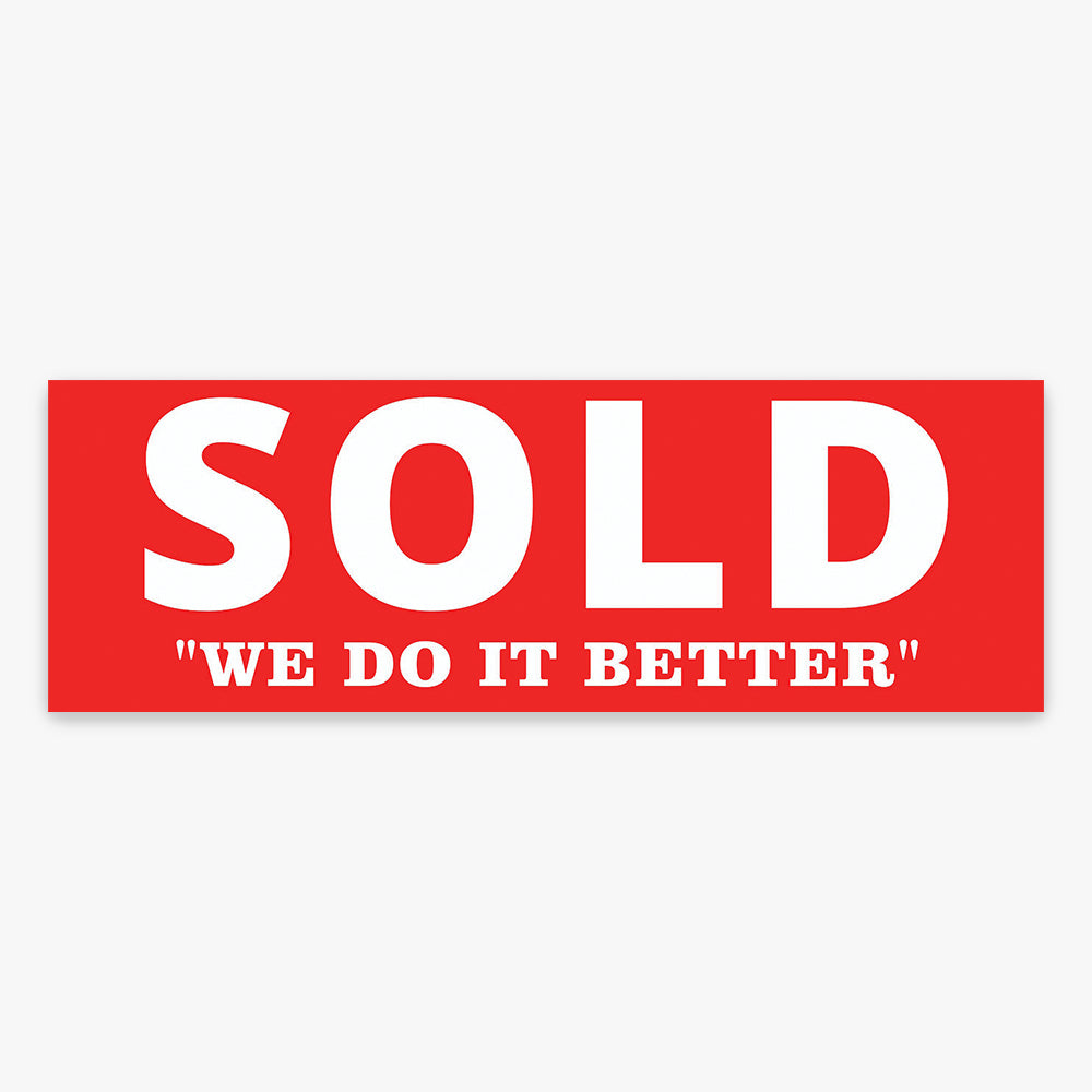 SOLD Sticker (Rectangle) - Burns and Burns