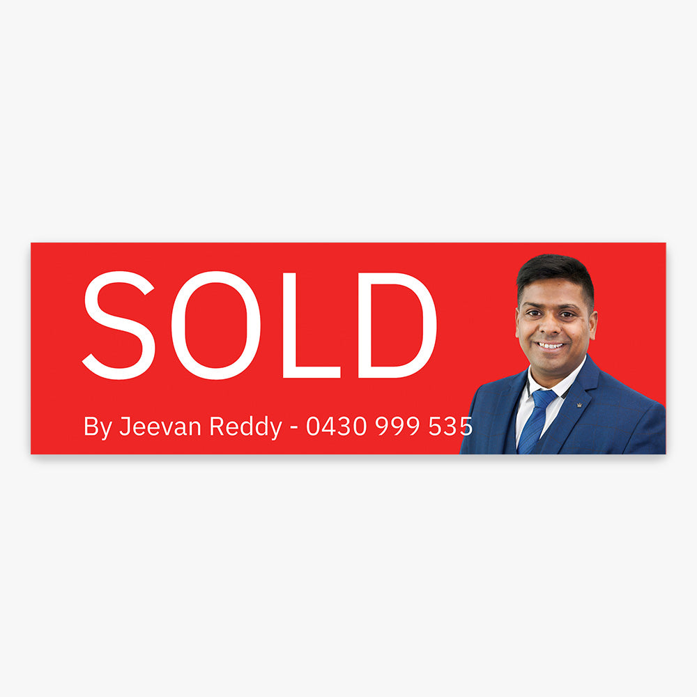 SOLD by Jeevan Reddy Sticker (Rectangle) - New Era Real Estate