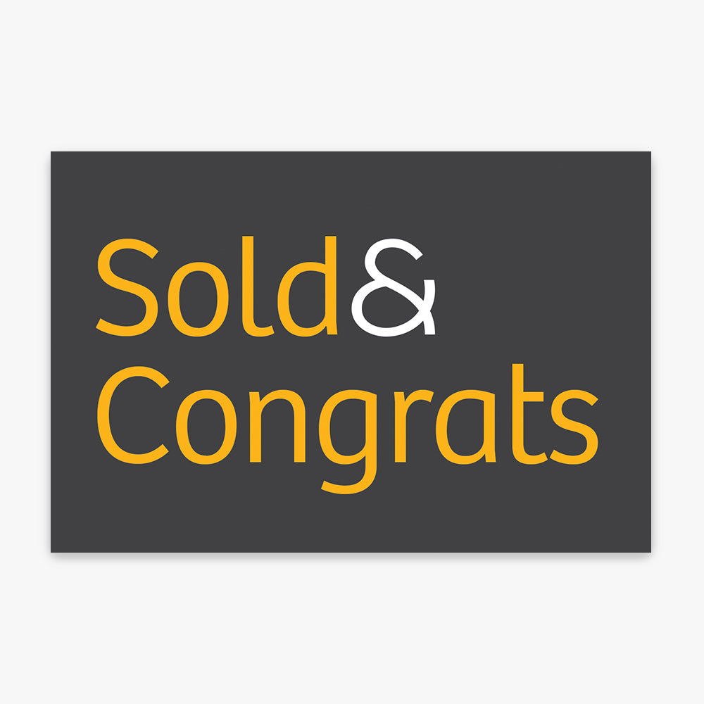 Sold & Congrats Sticker (Rectangle) - Raine & Horne