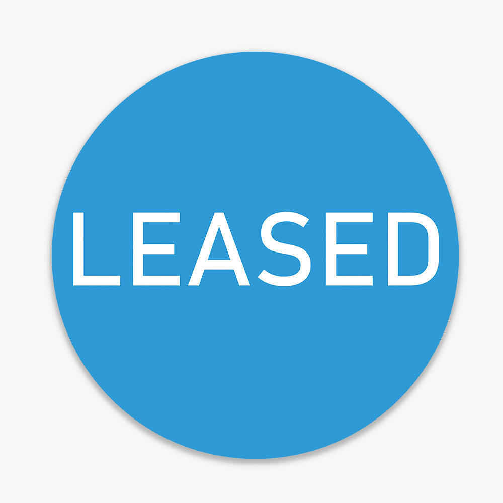 Leased Sticker (Round) - Harcourts