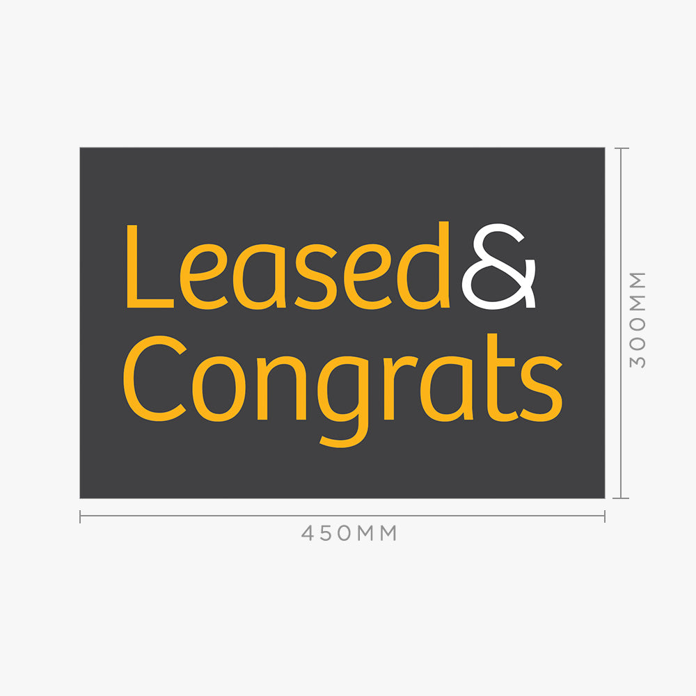Leased & Congrats Sticker (Rectangle) - Raine & Horne
