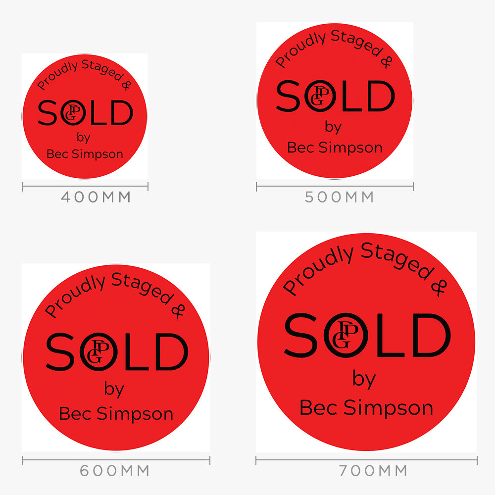 SOLD Sticker Sticker (Round)- Bec Simpson - PPG Property group