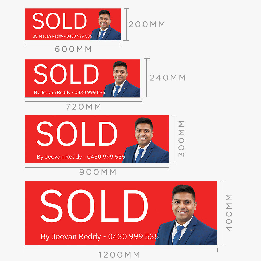 SOLD by Jeevan Reddy Sticker (Rectangle) - New Era Real Estate