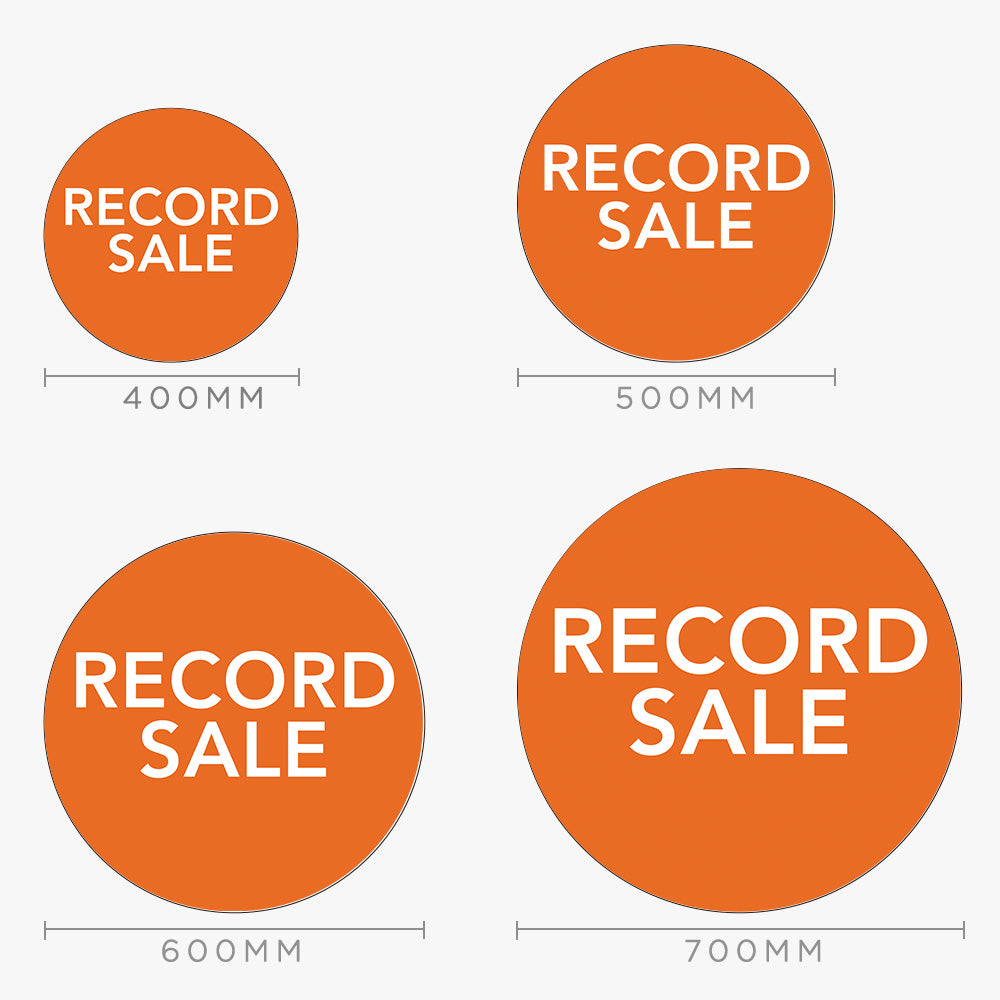 Record Sale Sticker (Round) - One Agency – Real Stickers