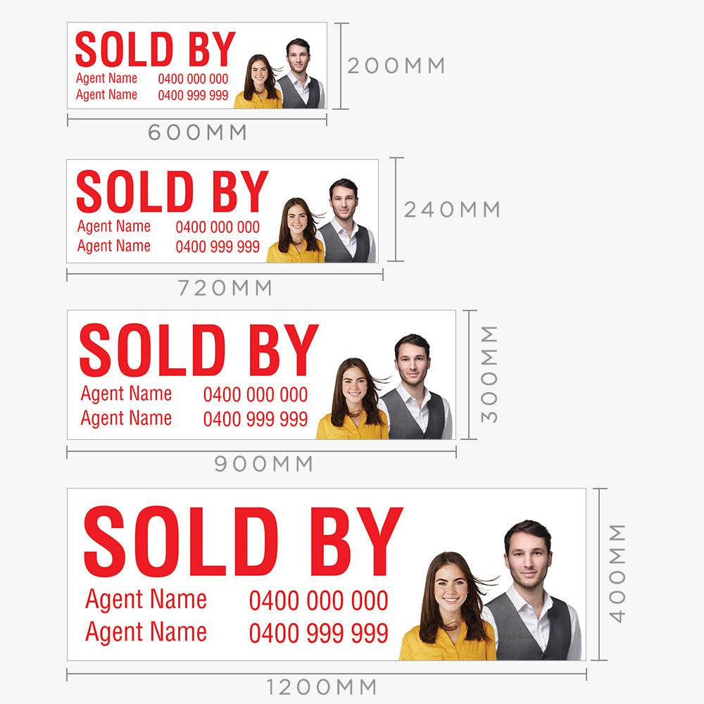 Sold By Sticker With Agent Photo (Rectangle) - PRD