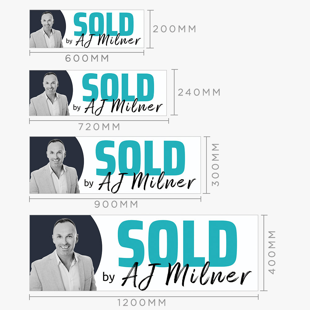 SOLD by AJ Milner Sticker (Rectangle) - Aura Property