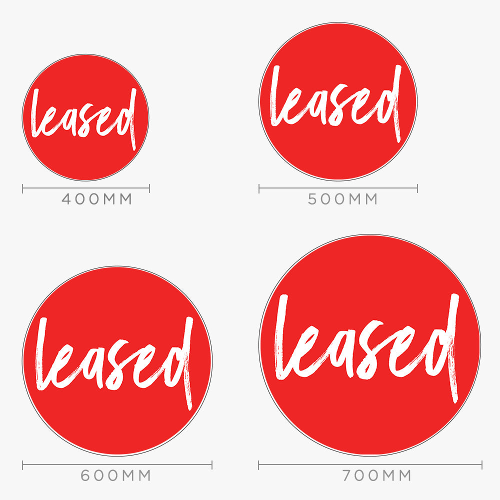 Leased Sticker - Elders Real Estate (Round)