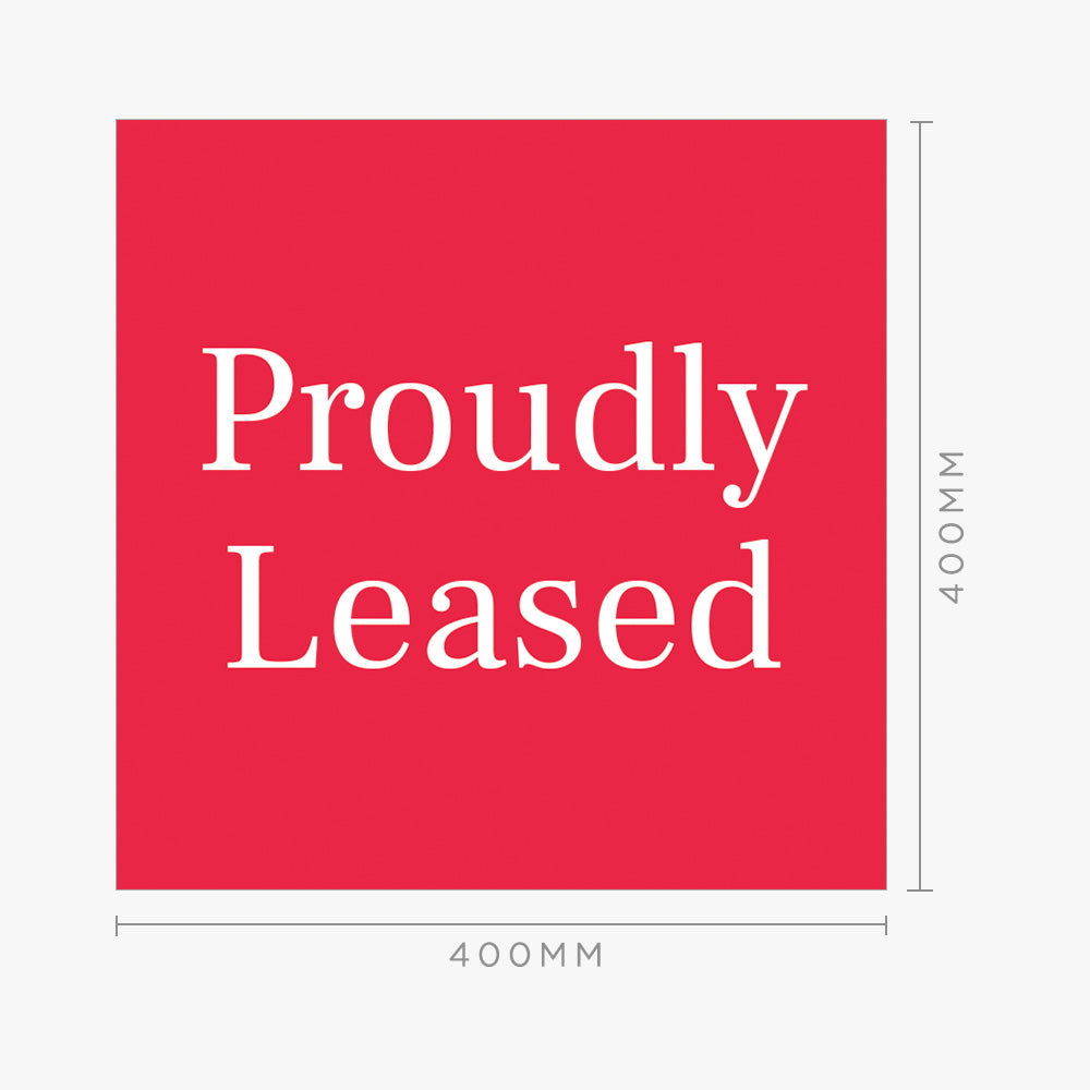 Proudly Leased Sticker (Square) - R&W