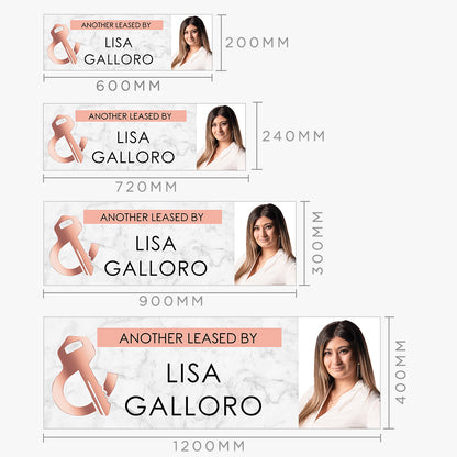 ANOTHER LEASED Sticker (Rectangle) - Leased & Sold - Lisa: size options