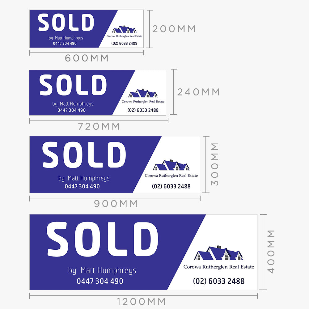 Sold by Sticker (Rectangle) - Corowa Rutherglen Real Estate - Matt