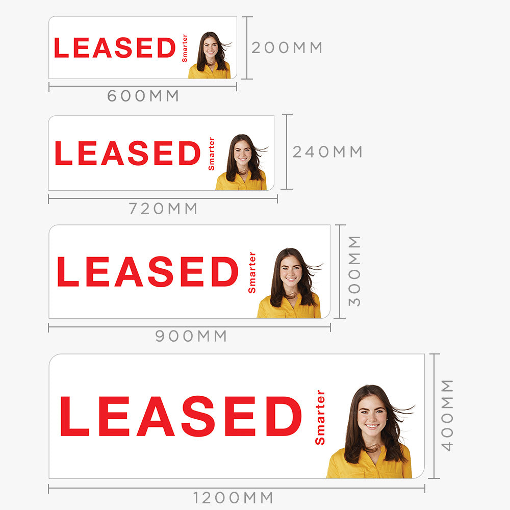 Leased Sticker With Agent Photo (Rectangle) - PRD