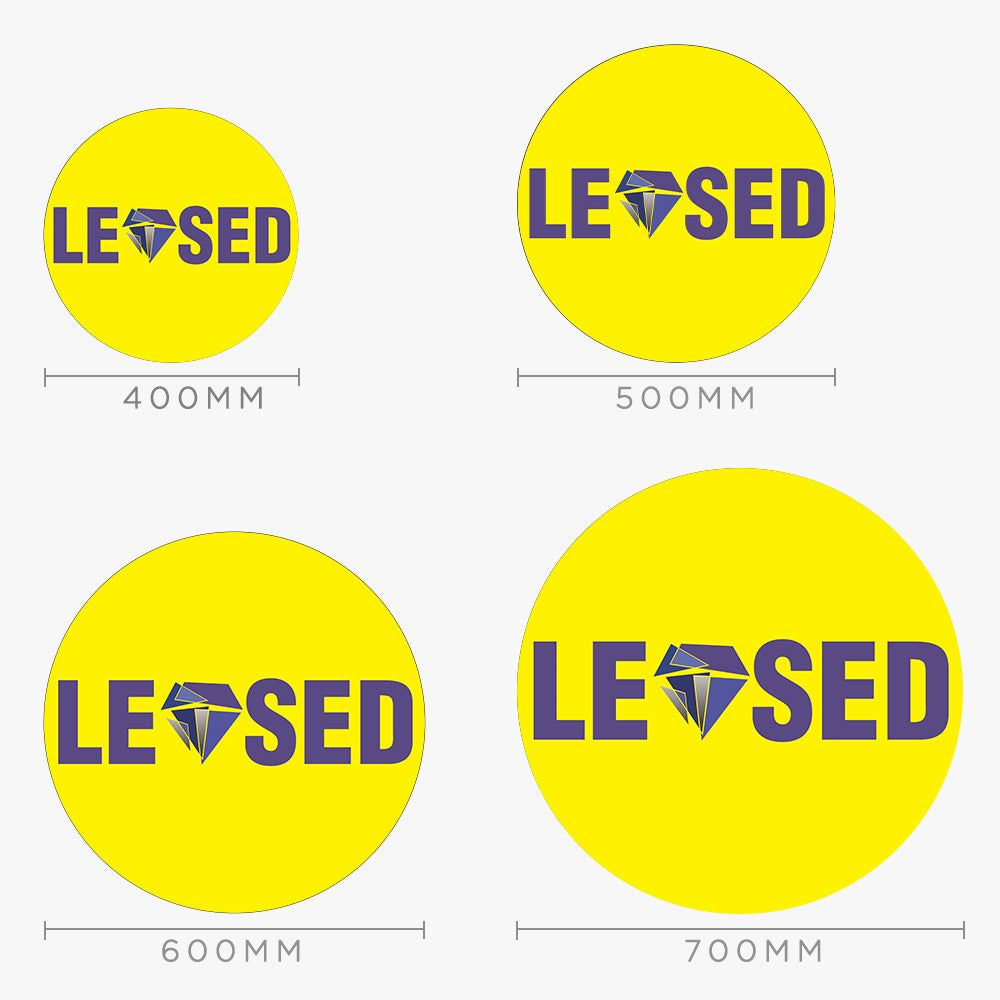 Leased Sticker (Round) - Sapphire Real Estate
