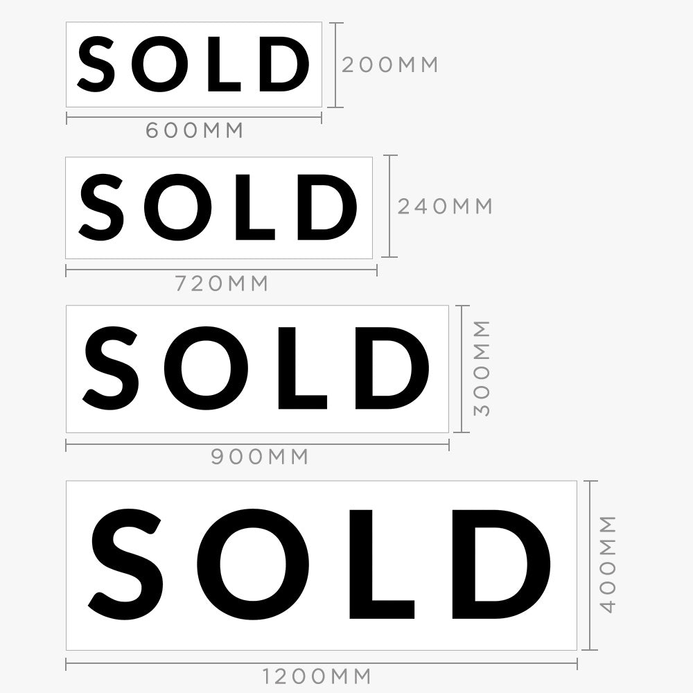 Generic Sold Sticker (Rectangle) White - Lato