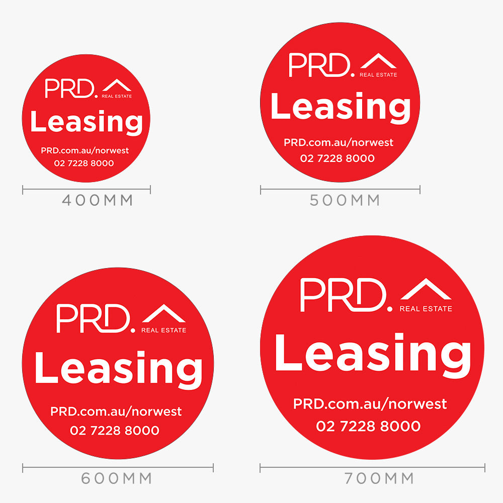 Leasing Sticker Leasing Sticker with info (Round) - PRD – Real Stickers