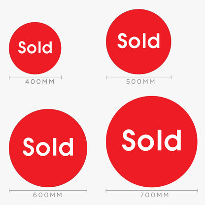 Generic Sold Sticker Multi Colour (Round)- Avant Garde: size options